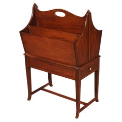 Antique Canterbury or Newspaper Rack in Mahogany from the Edwardian Period