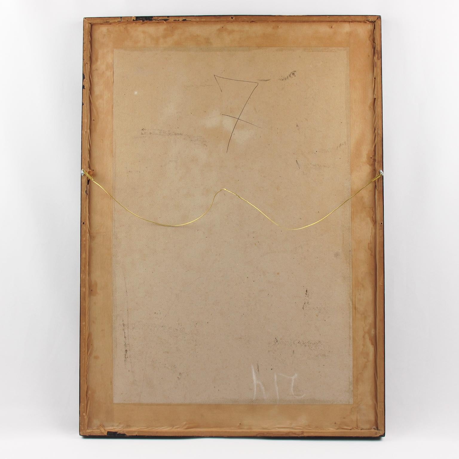 American Brutalist Abstract Painting by Canthi, circa 1960 For Sale 9
