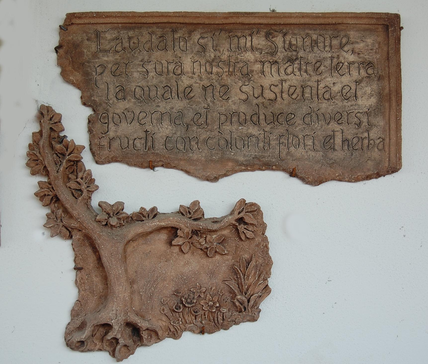 Cantico delle creature di San Francesco-pannelli ceramica - made in Italy en vente 3