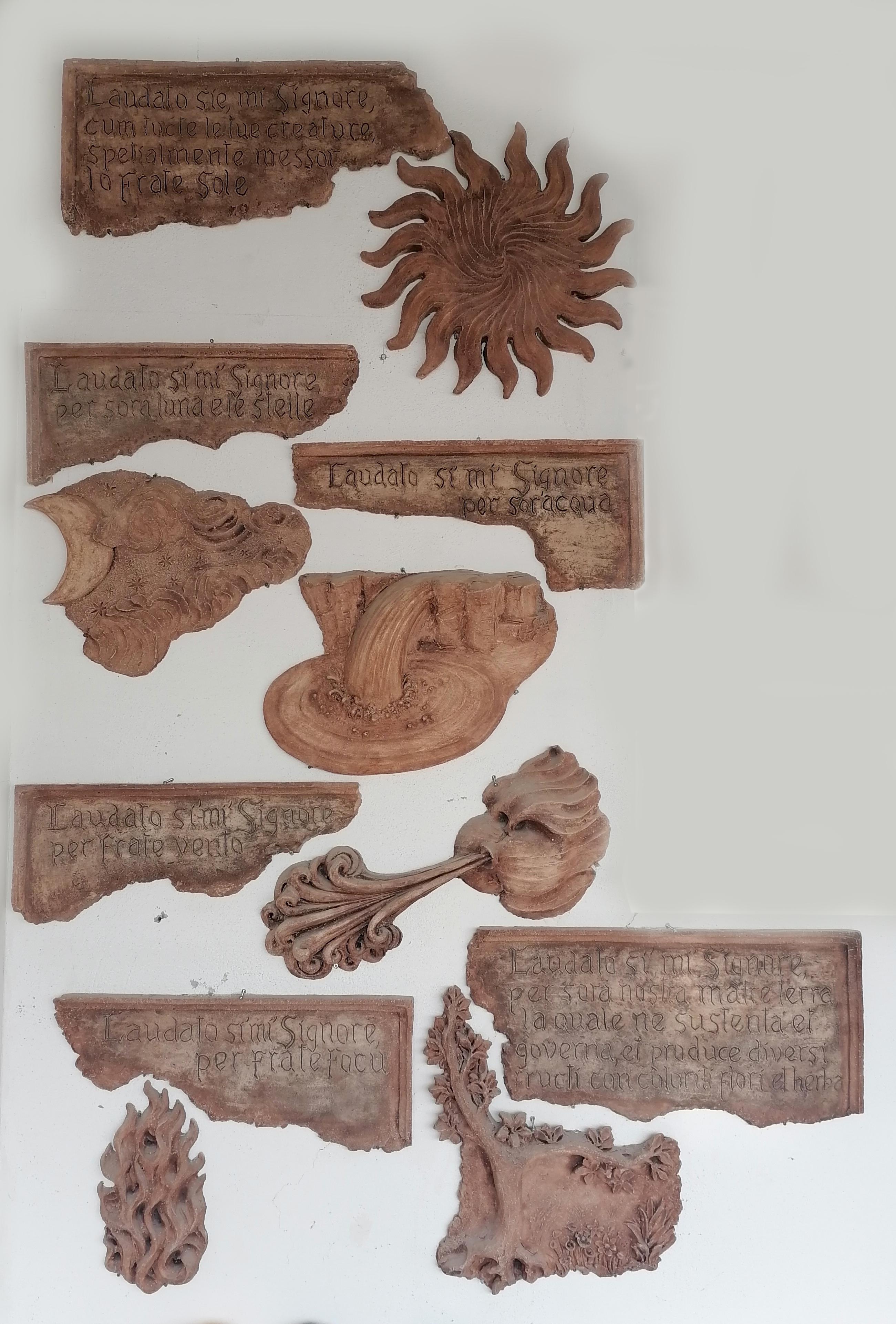 Cantico delle creature di San Francesco-pannelli ceramica - made in Italy en vente 9