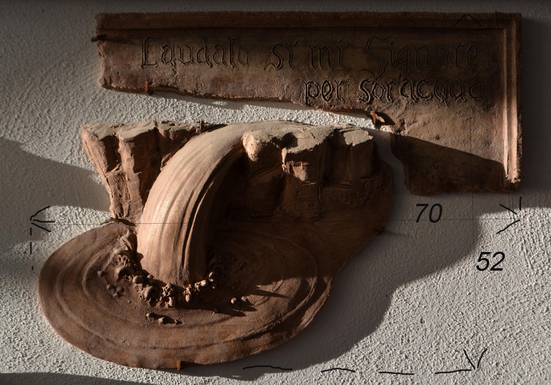 Arts and Crafts Cantico delle creature di San Francesco-pannelli ceramica - made in Italy en vente