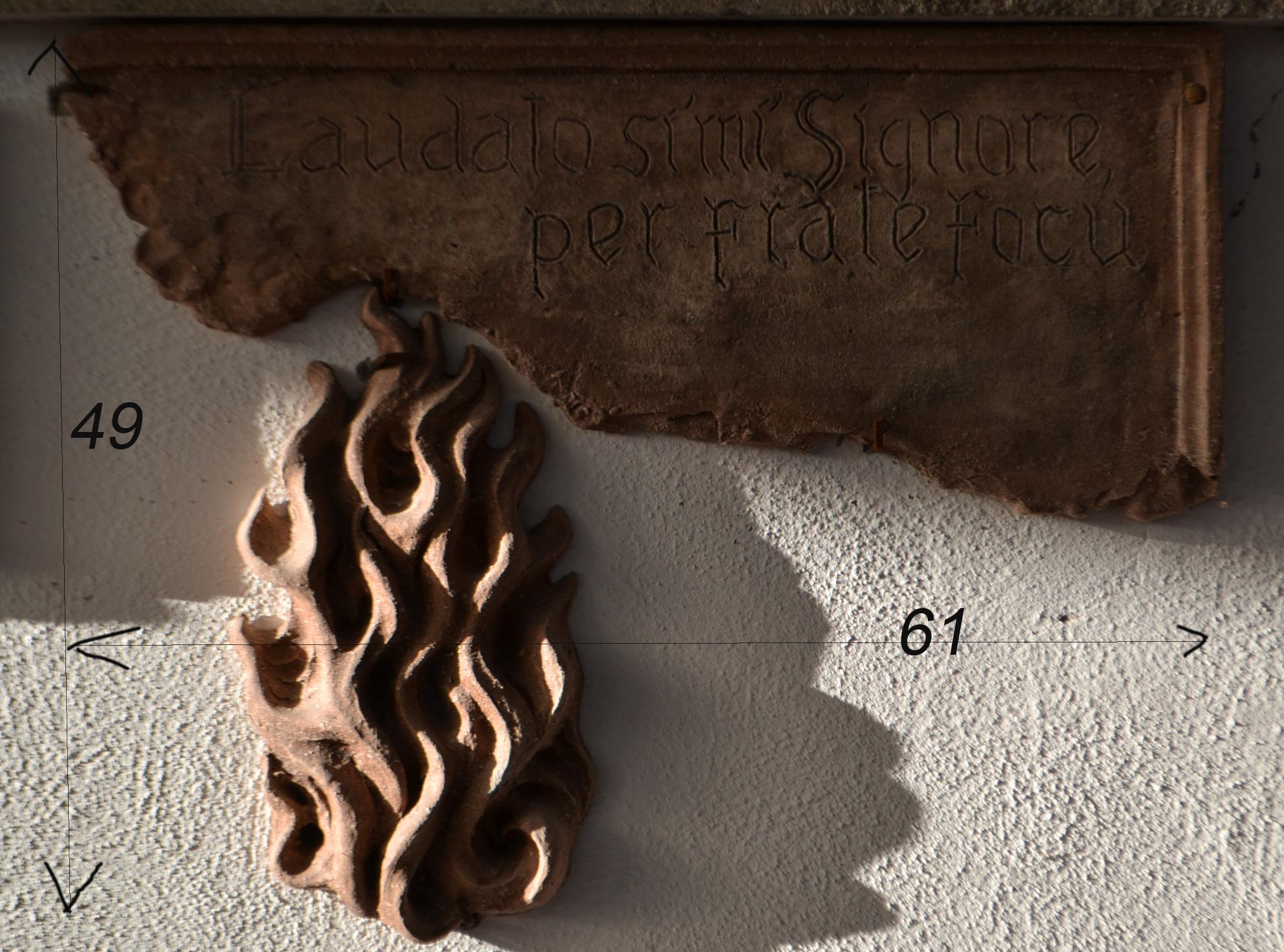 Fait main Cantico delle creature di San Francesco-pannelli ceramica - made in Italy en vente