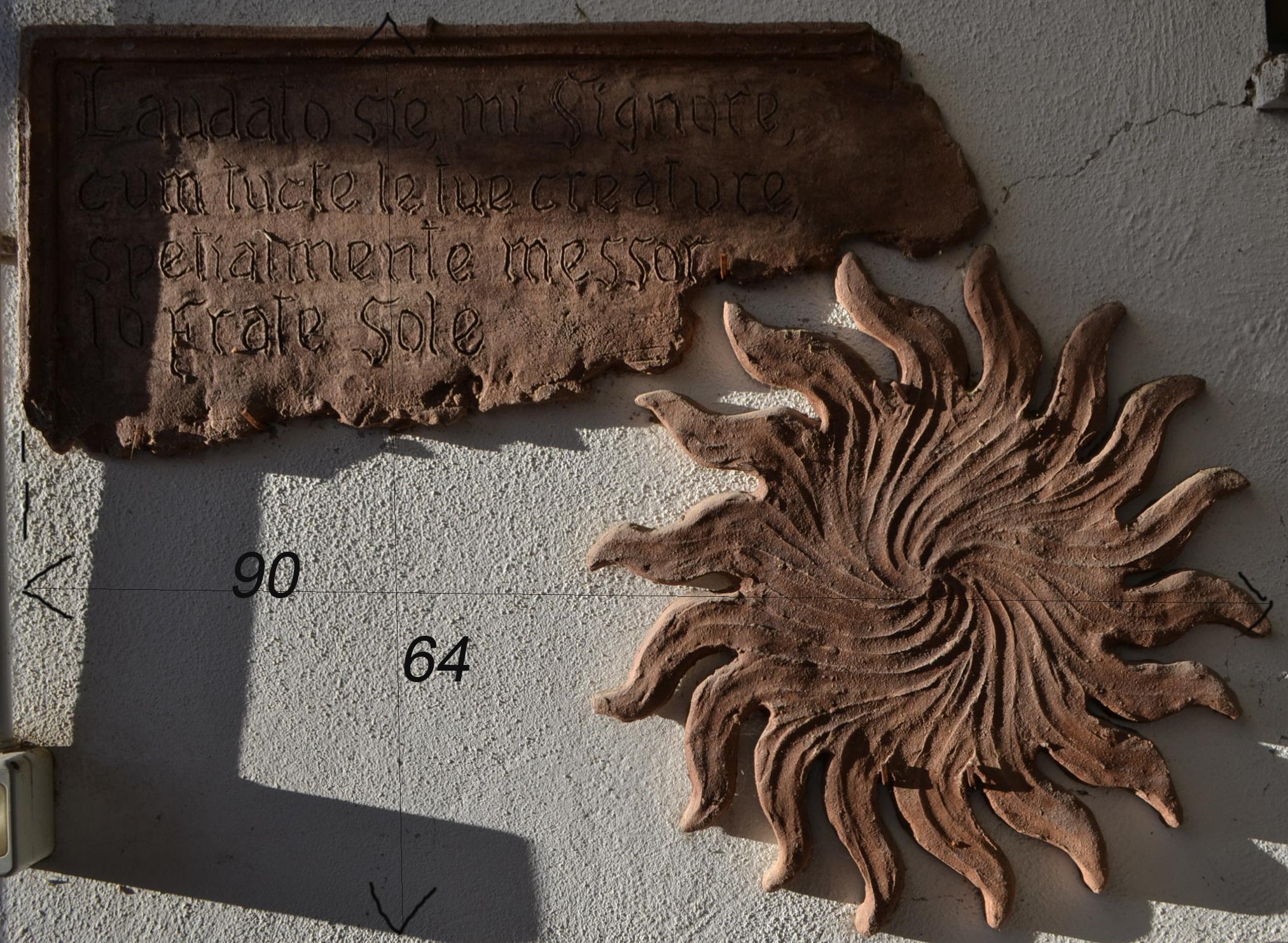 Fin du 20e siècle Cantico delle creature di San Francesco-pannelli ceramica - made in Italy en vente