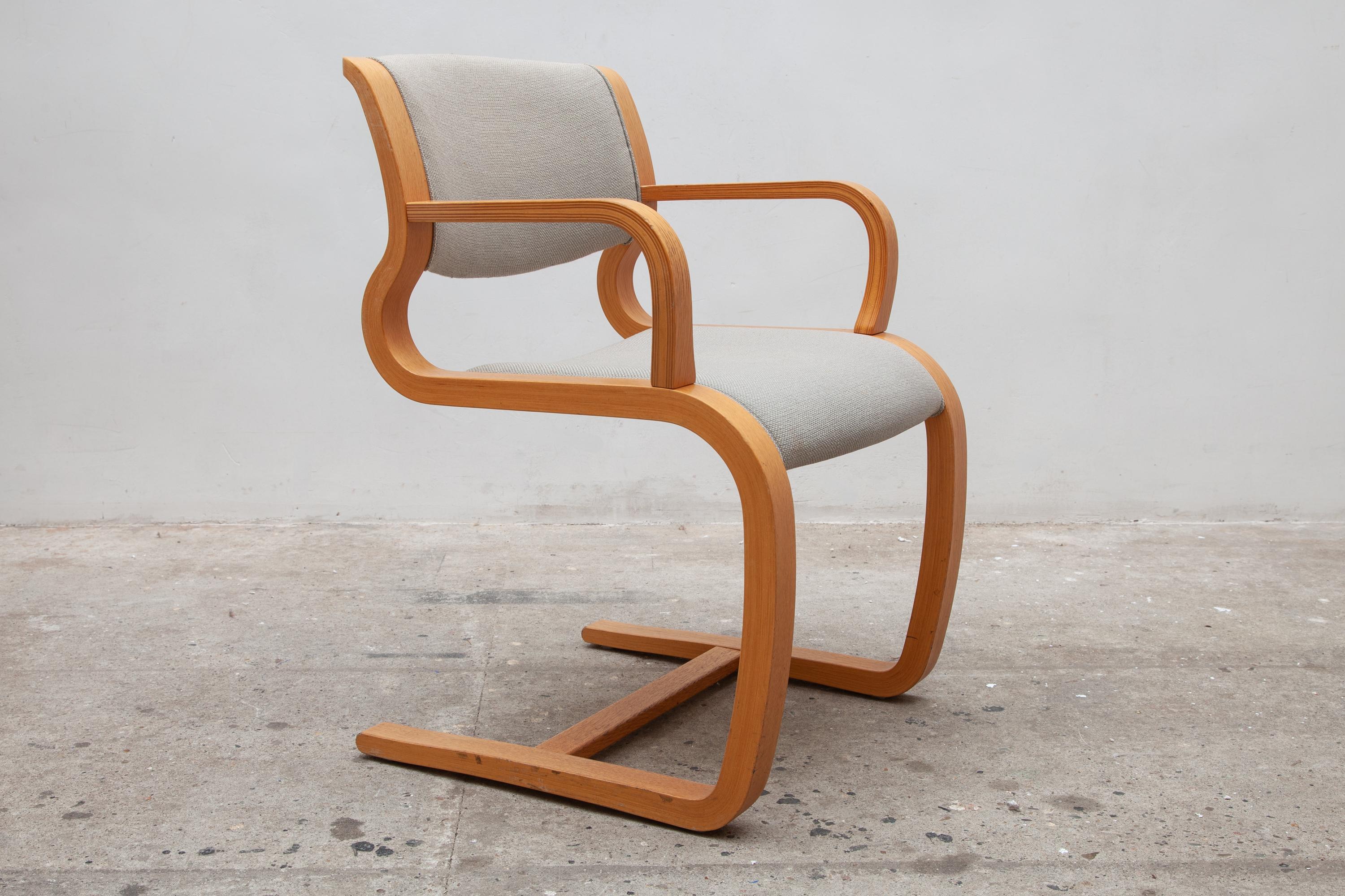 Hand-Crafted Cantilever Armchair Designed by Magnus Olesen, Denmark, 1975 For Sale