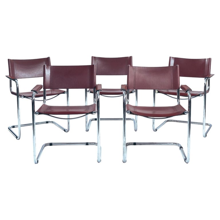 Sedie Bauhaus, s34, mg5 attribuite a Mart Stam, Marcel Breuer, set