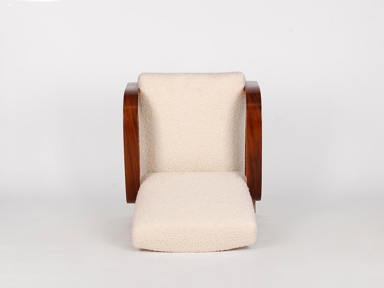 Sillón Cantilever Boucle de Miroslav Navrátil para UP Závody, años 50 Lana en venta