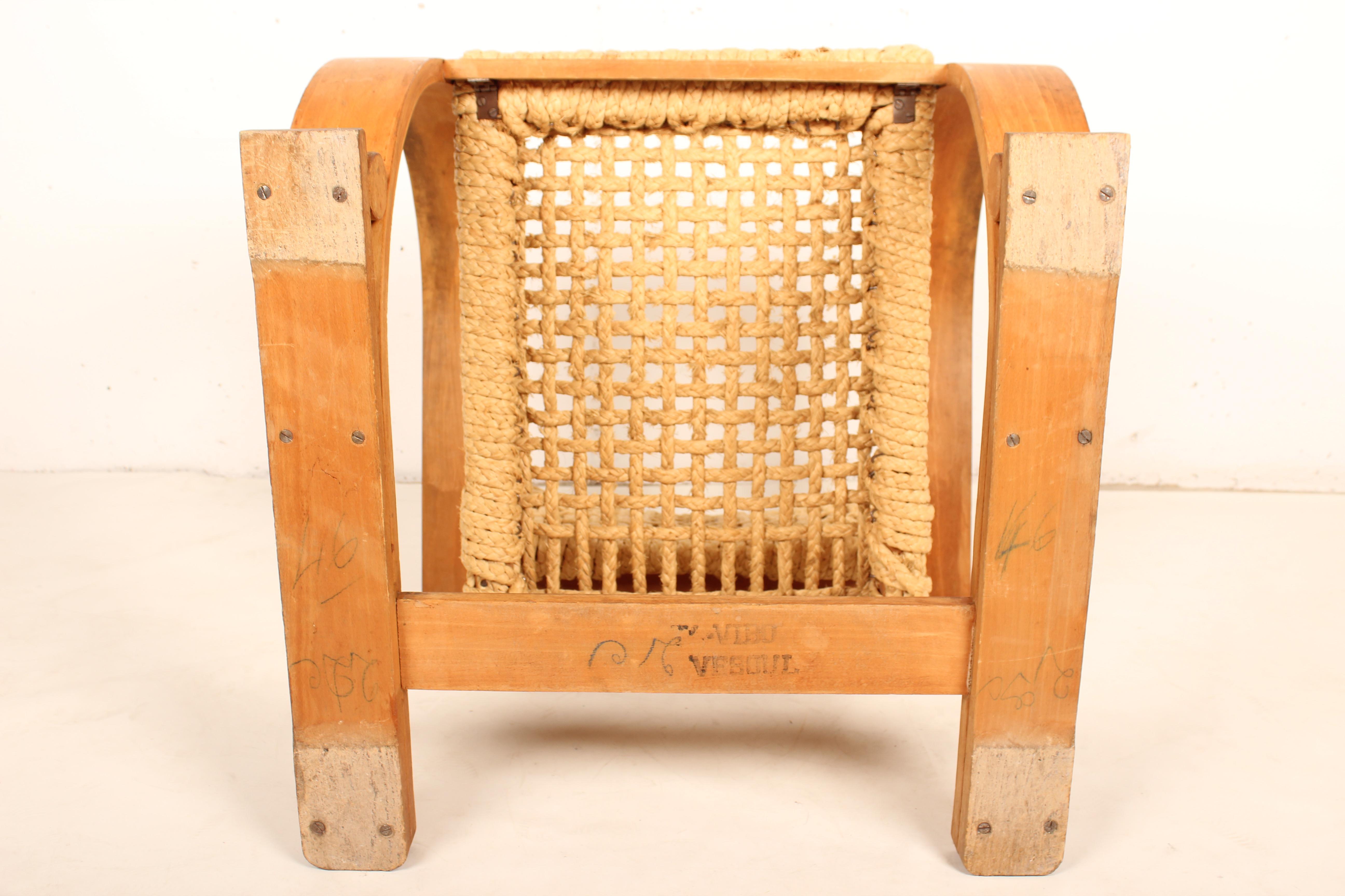 Chaise Cantilever d'Audoux Minet pour Vibo Vesoul, France, années 1940 3