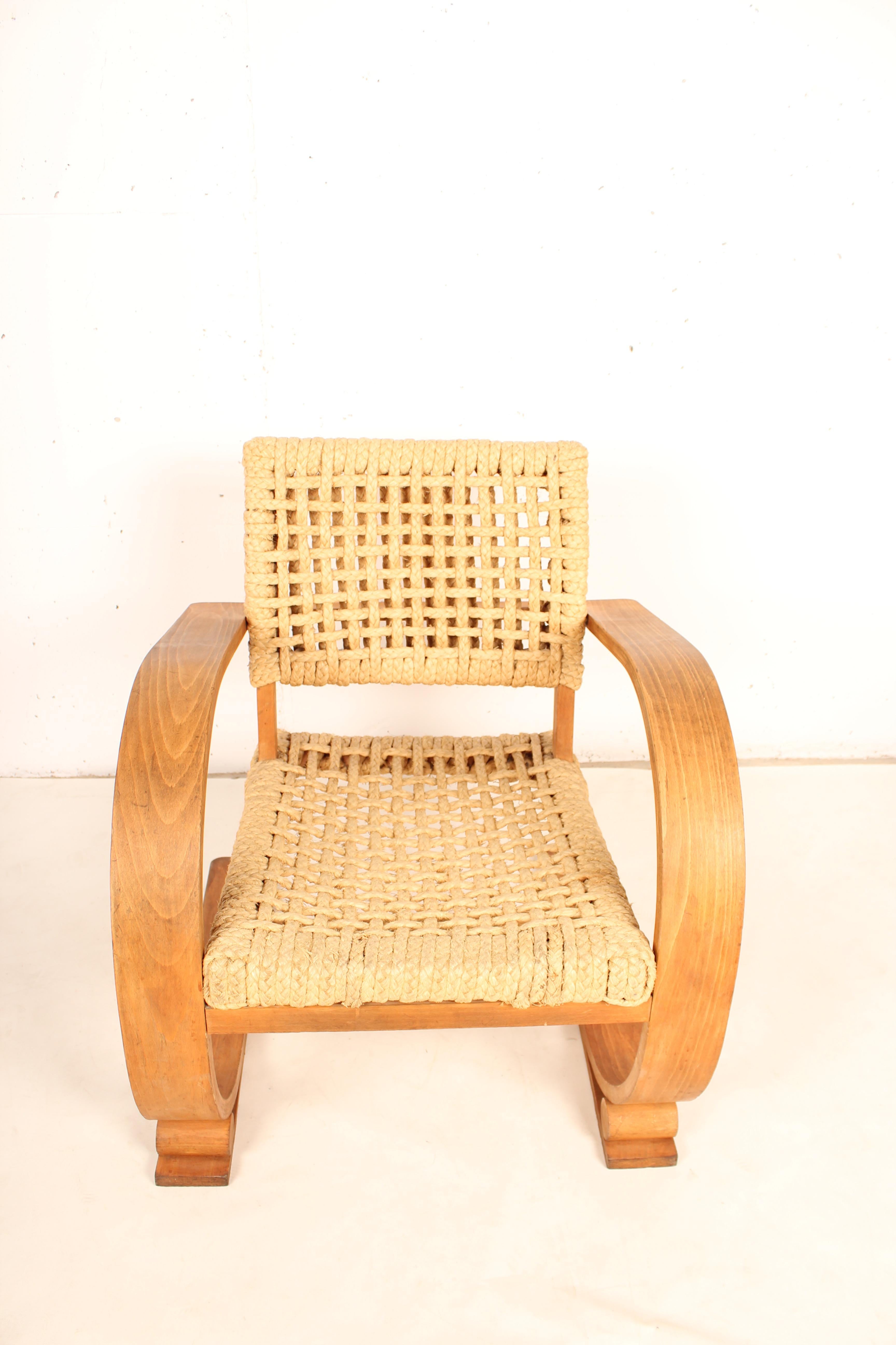 Chaise Cantilever d'Audoux Minet pour Vibo Vesoul, France, années 1940 5