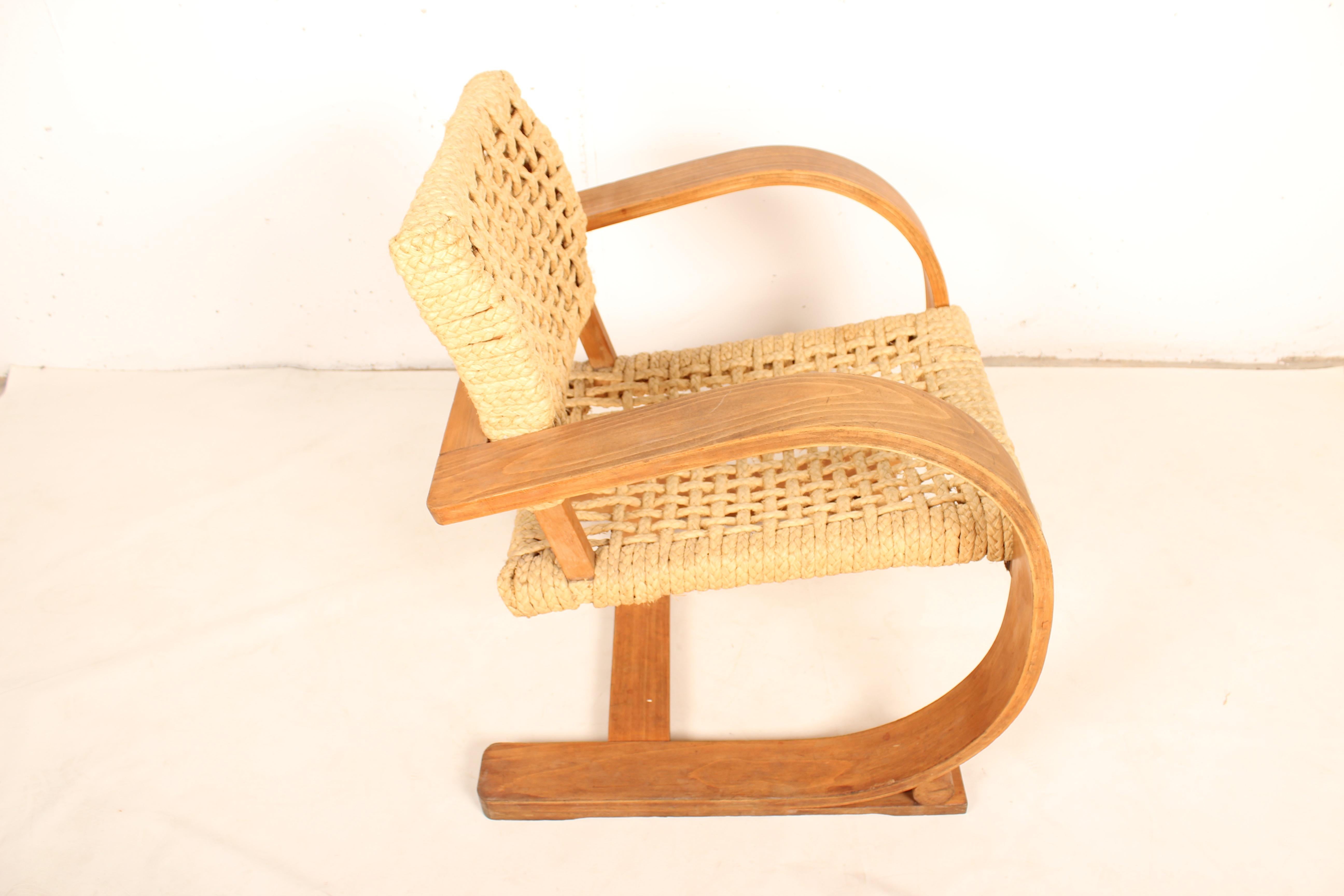 Chaise Cantilever d'Audoux Minet pour Vibo Vesoul, France, années 1940 11