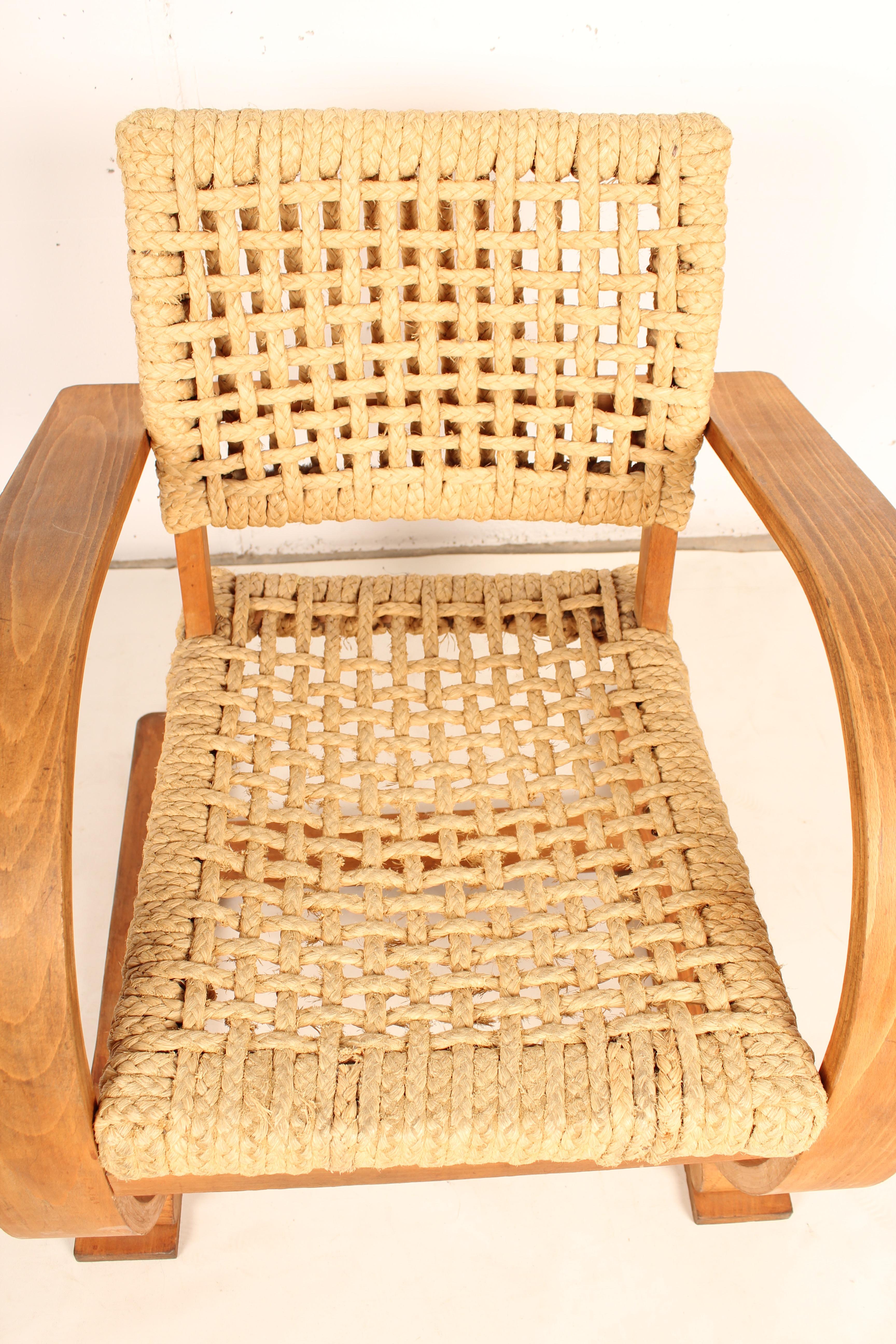 Mid-Century Modern Chaise Cantilever d'Audoux Minet pour Vibo Vesoul, France, années 1940