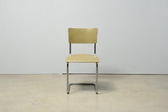 Cantilever Chair by Bigla Switzerland 1940s Olive Green with Stamp Signature