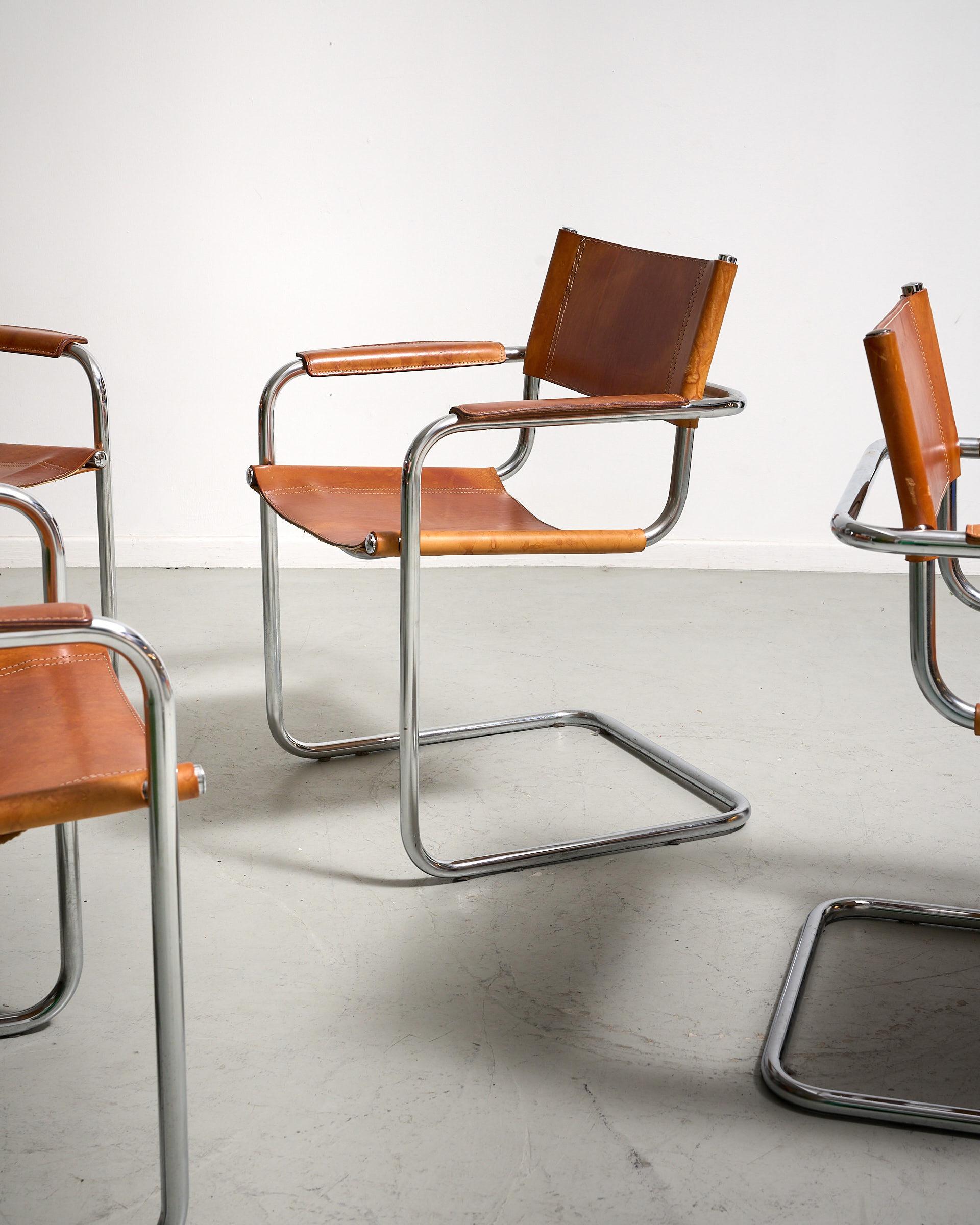 Mid-Century Modern Cantilever chairs by Matteo Grassi For Sale