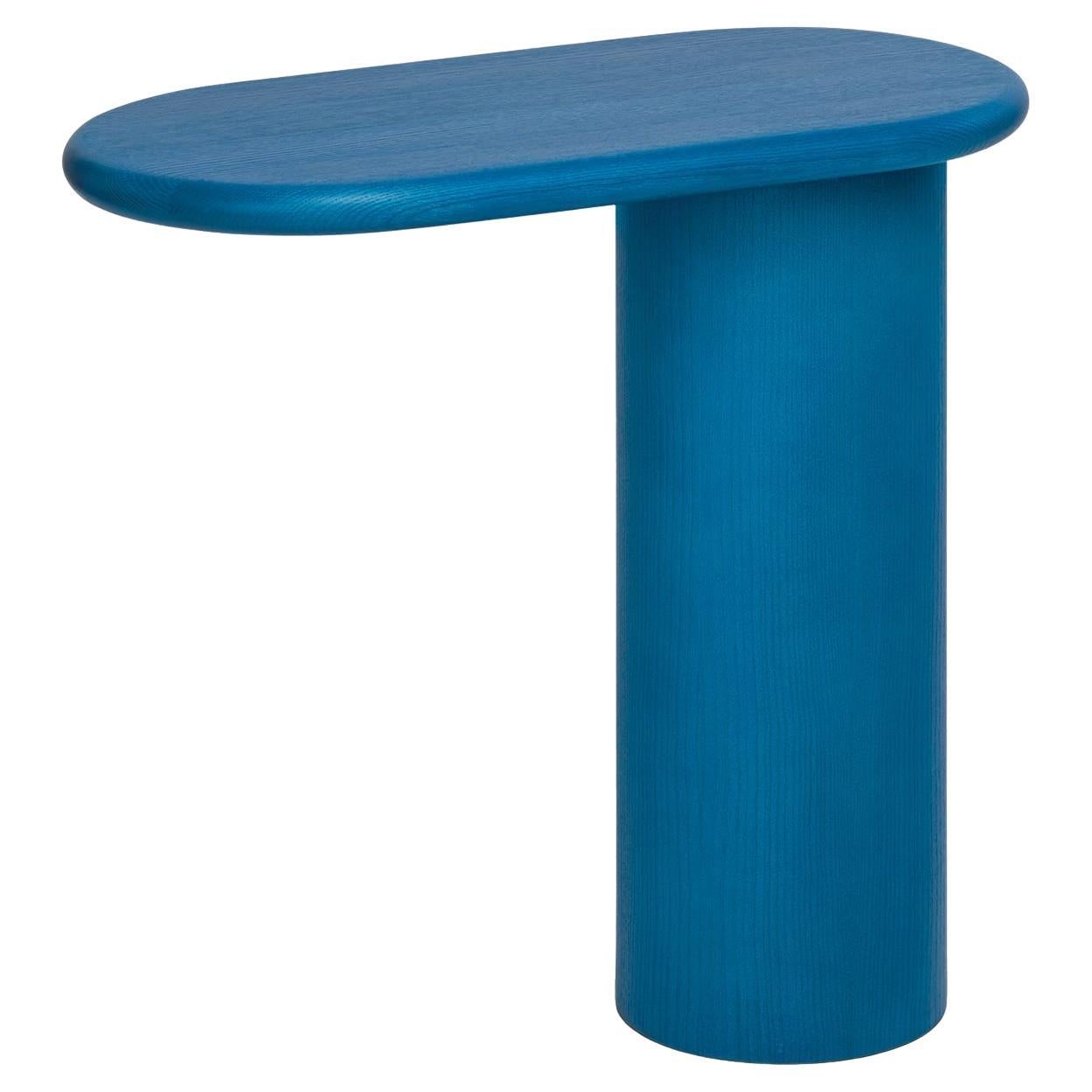 Cantilever L Mesa Auxiliar de Madera de Fresno Azul en venta