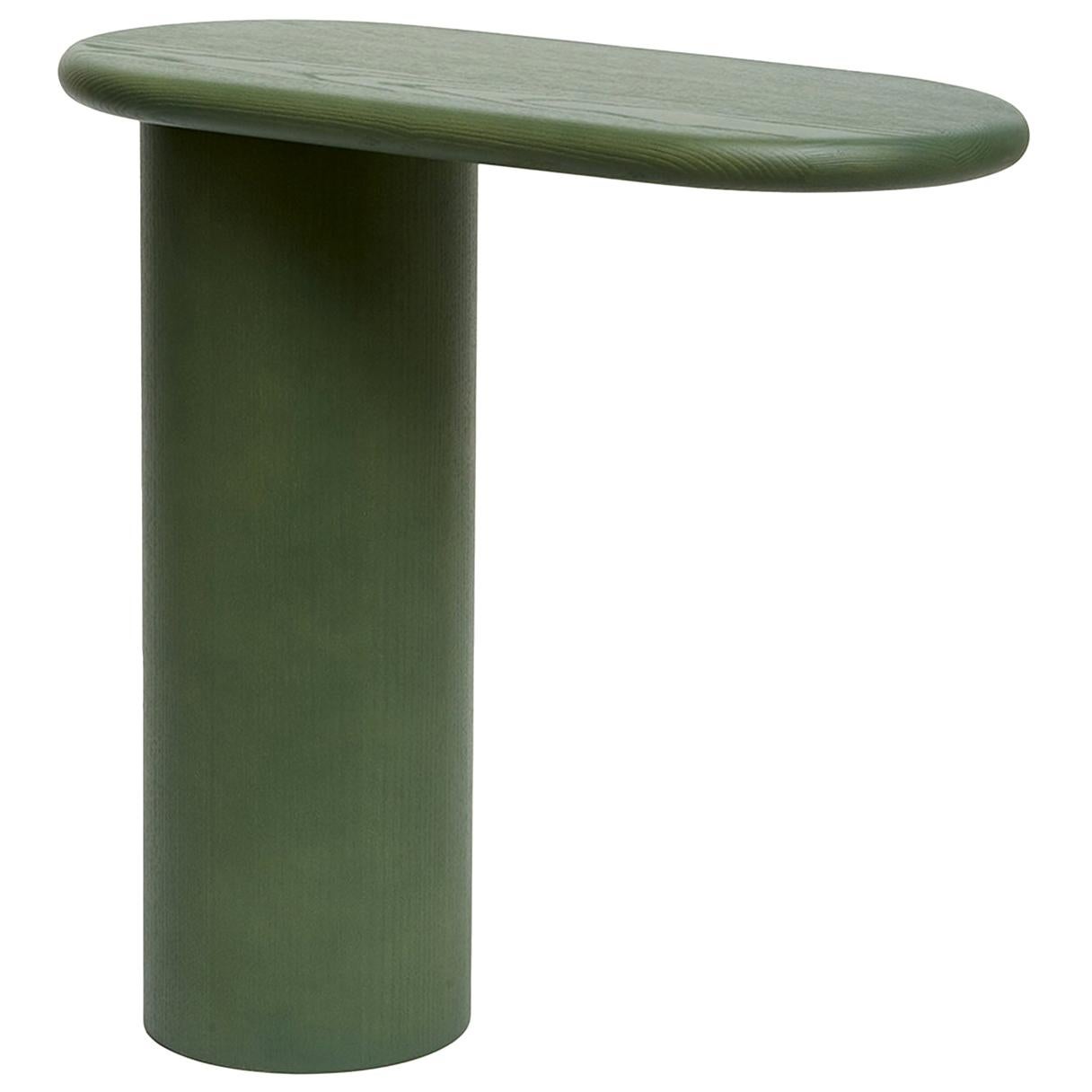 Table d'appoint Cantilever L en bois vert de Matteo Zorzenoni en vente