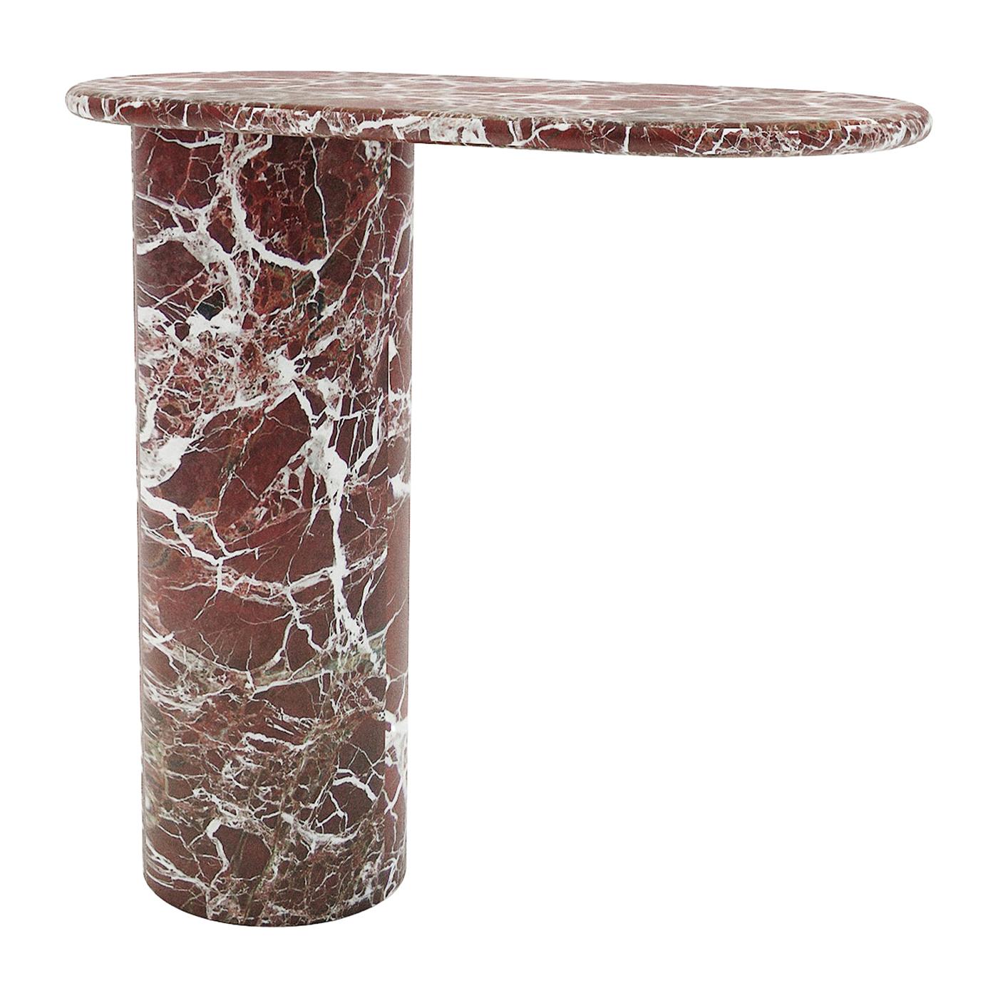 Cantilever L Rosso Levanto Marble End Table by Matteo Zorzenoni For Sale