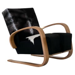 Cantilever Lounge Chair by Miroslav Navrátil in Cowhide, 1950s