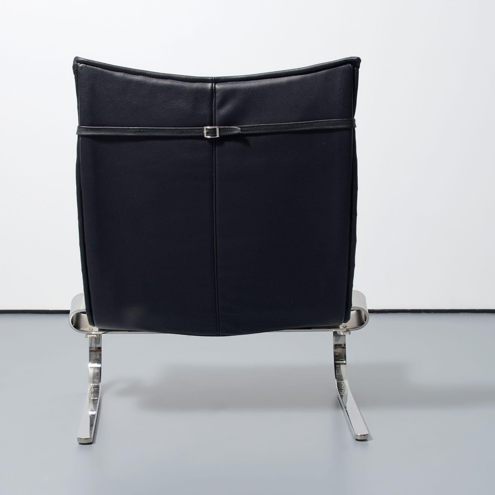 Danish Cantilever Lounge Chair, Manner of Poul Kjaerholm For Sale