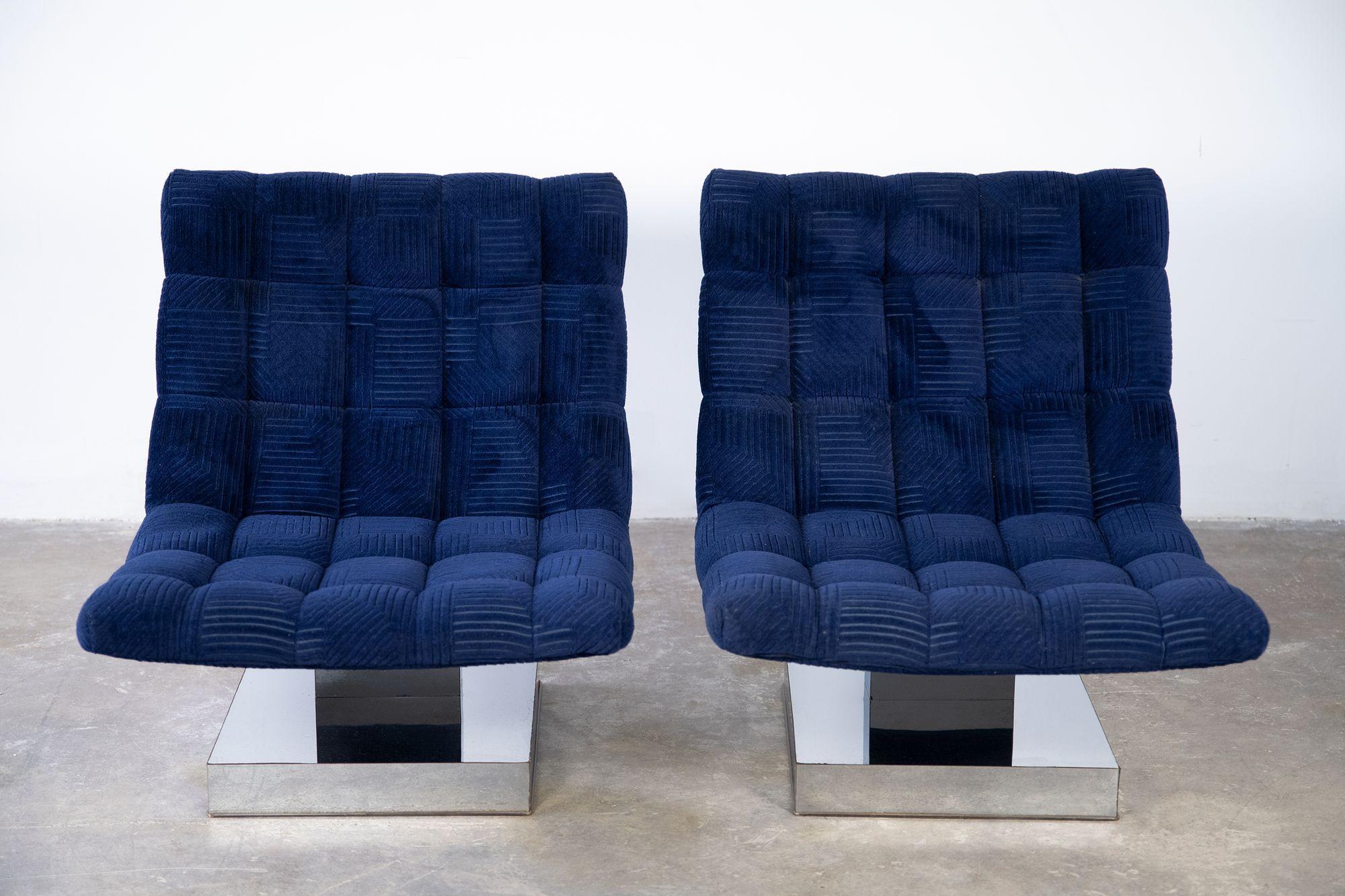 Cantilever Lounge Chairs by Milo Baughman for Thayer Coggin 1970s In Good Condition In Dallas, TX