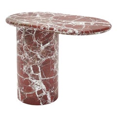 Cantilever S Rosso Levanto Marble End Table by Matteo Zorzenoni