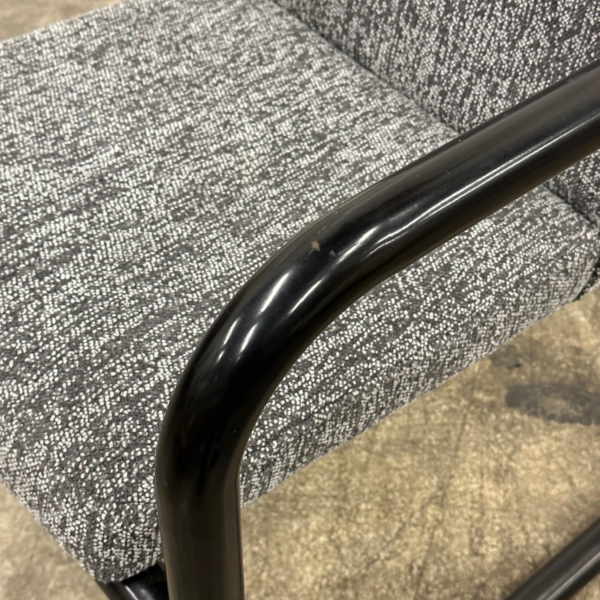 Chenille Cantilever Tubular Chairs by Kinetics For Sale