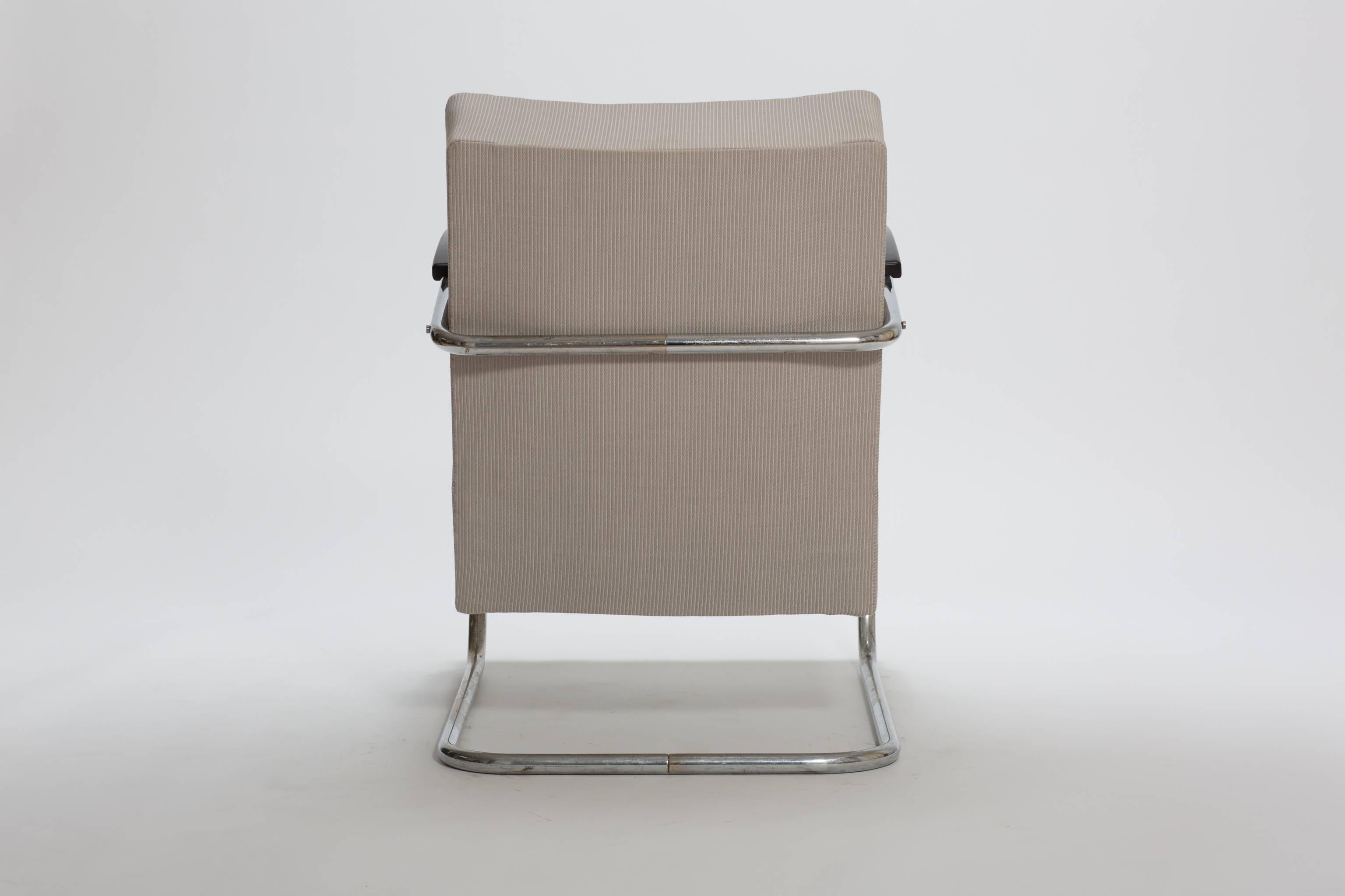 Austrian Cantilever Tubular Steel Armchair by Thonet Midcentury Bauhaus Period For Sale