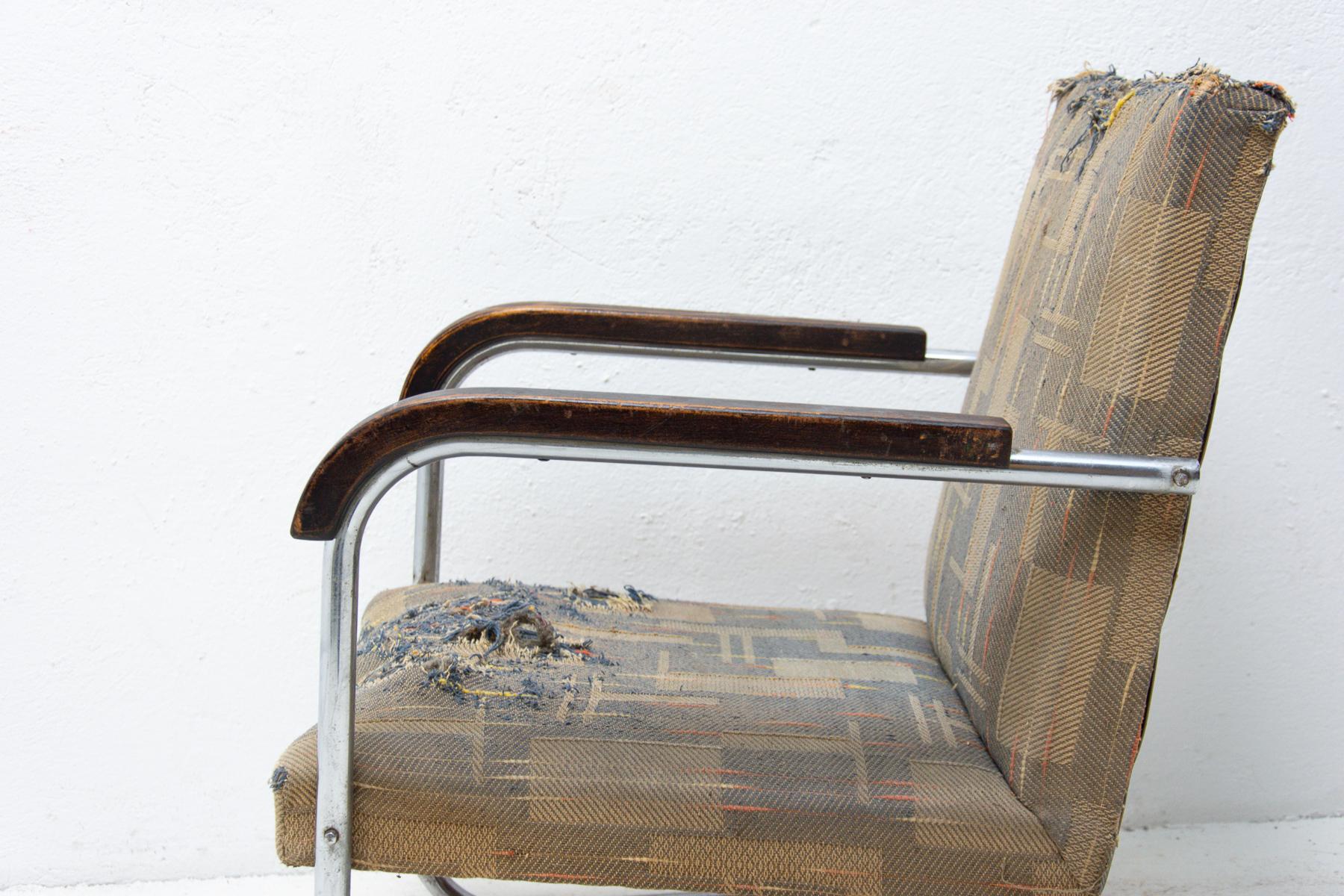 Cantilever Tubular Steel Armchair Model FN22 by Anton Lorenz, 1930s 1