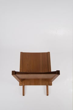 cantilevered chair #3 handcrafted from solid black cherry with oil finish