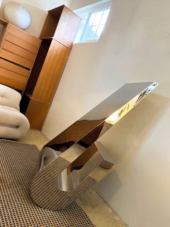 Cantilevered Chrome Coffee Table in the Style of Pierre Cardin