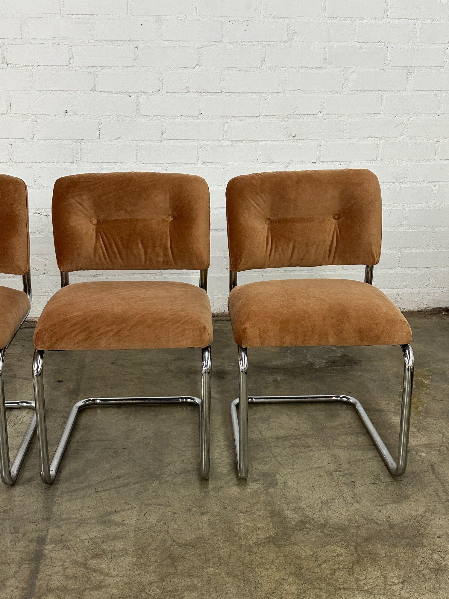 Cantilevered dining chairs - set of four 8