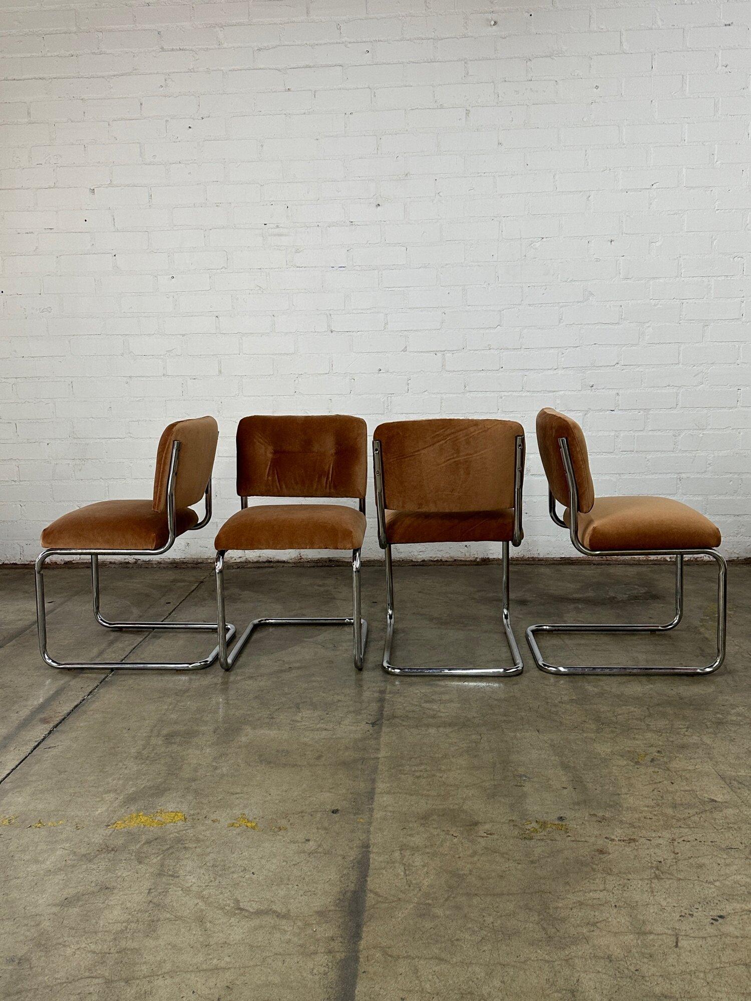 Post-Modern Cantilevered dining chairs - set of four