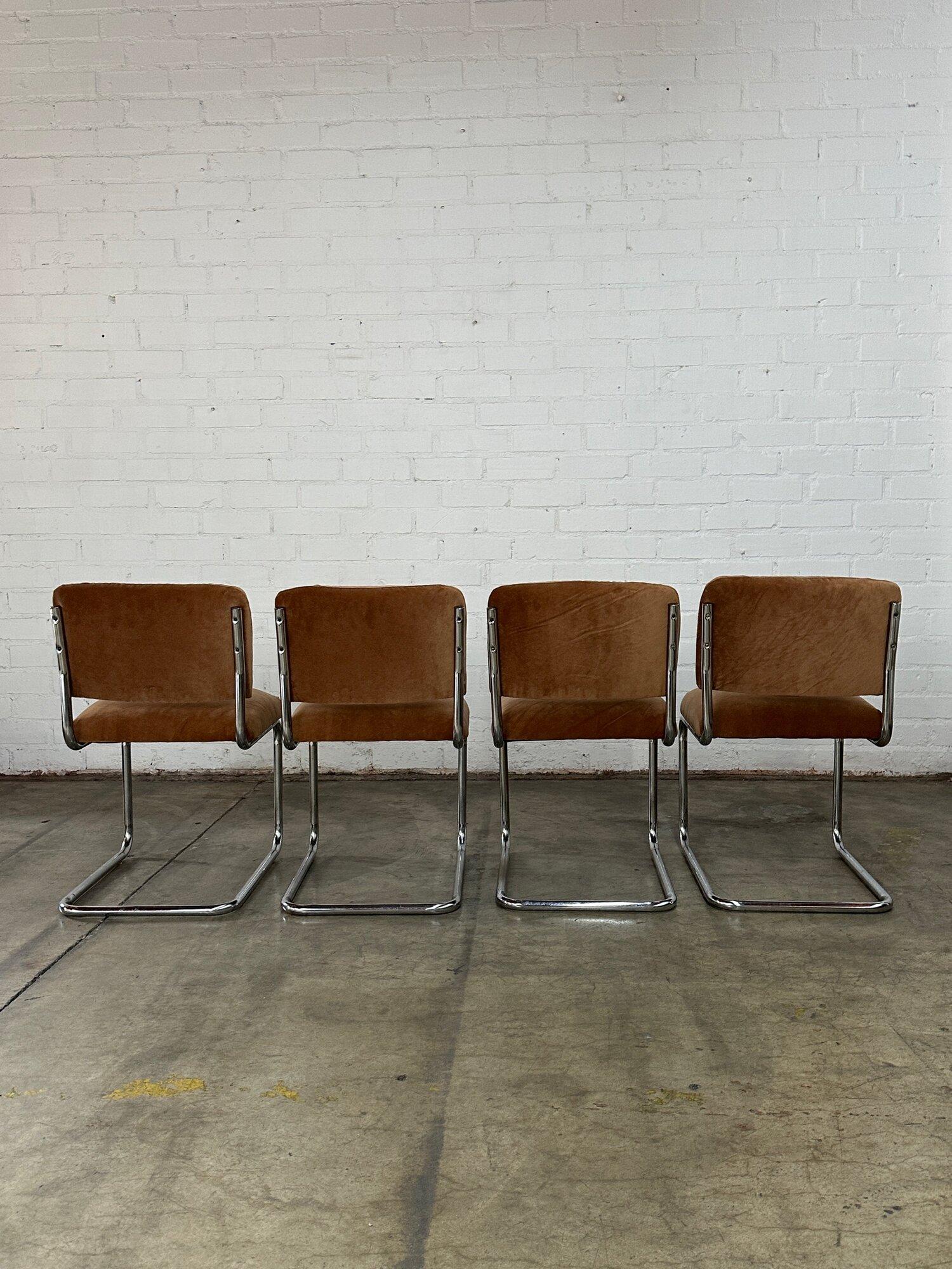 Cantilevered dining chairs - set of four 3