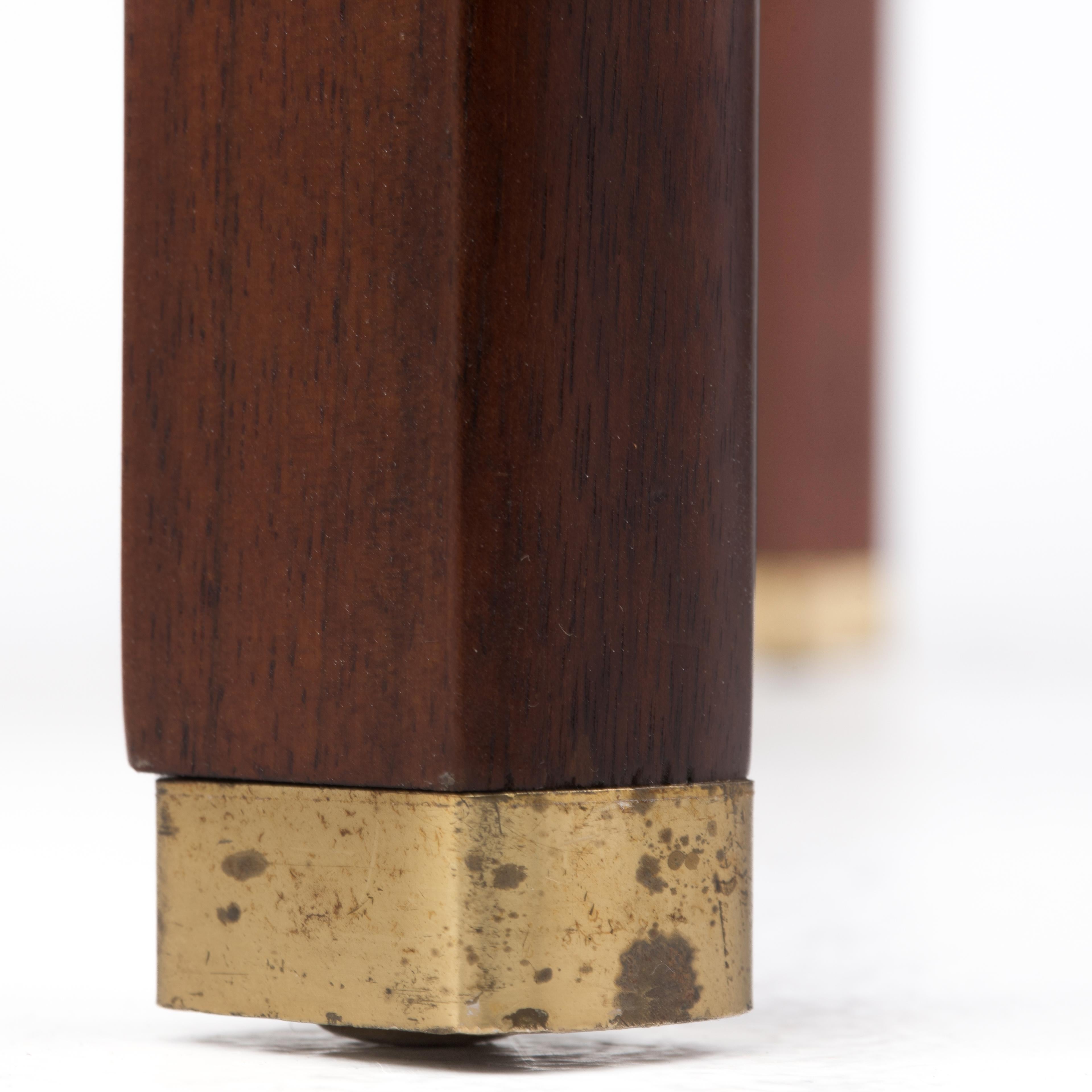 Cantilevered Dunbar Side End Table Edward Wormley 1960s Brass Tag 2