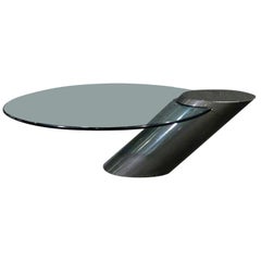 Cantilevered Glass Cocktail Table by Brueton