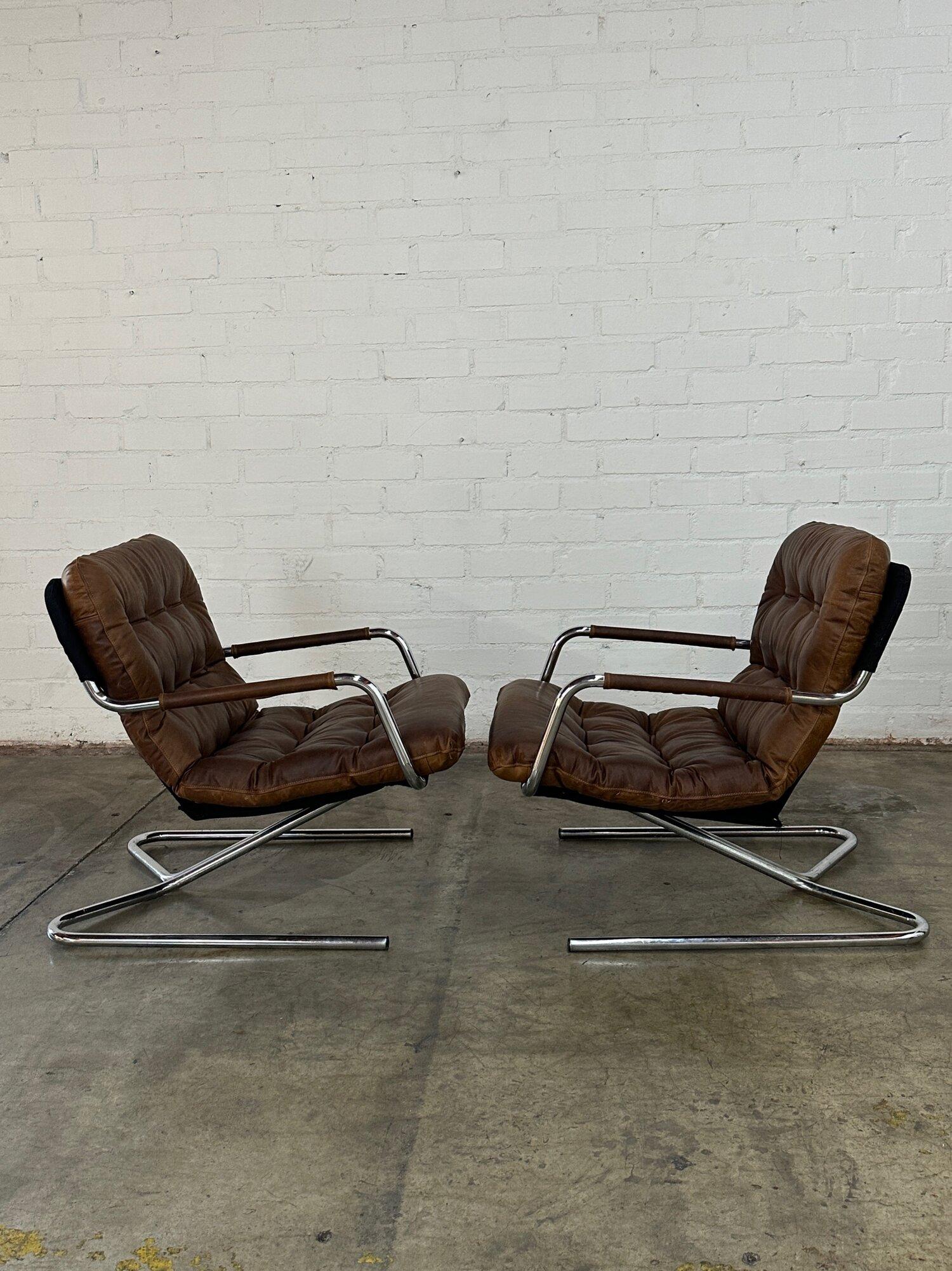 Cantilevered Italian Lounge chairs - sold separately 2