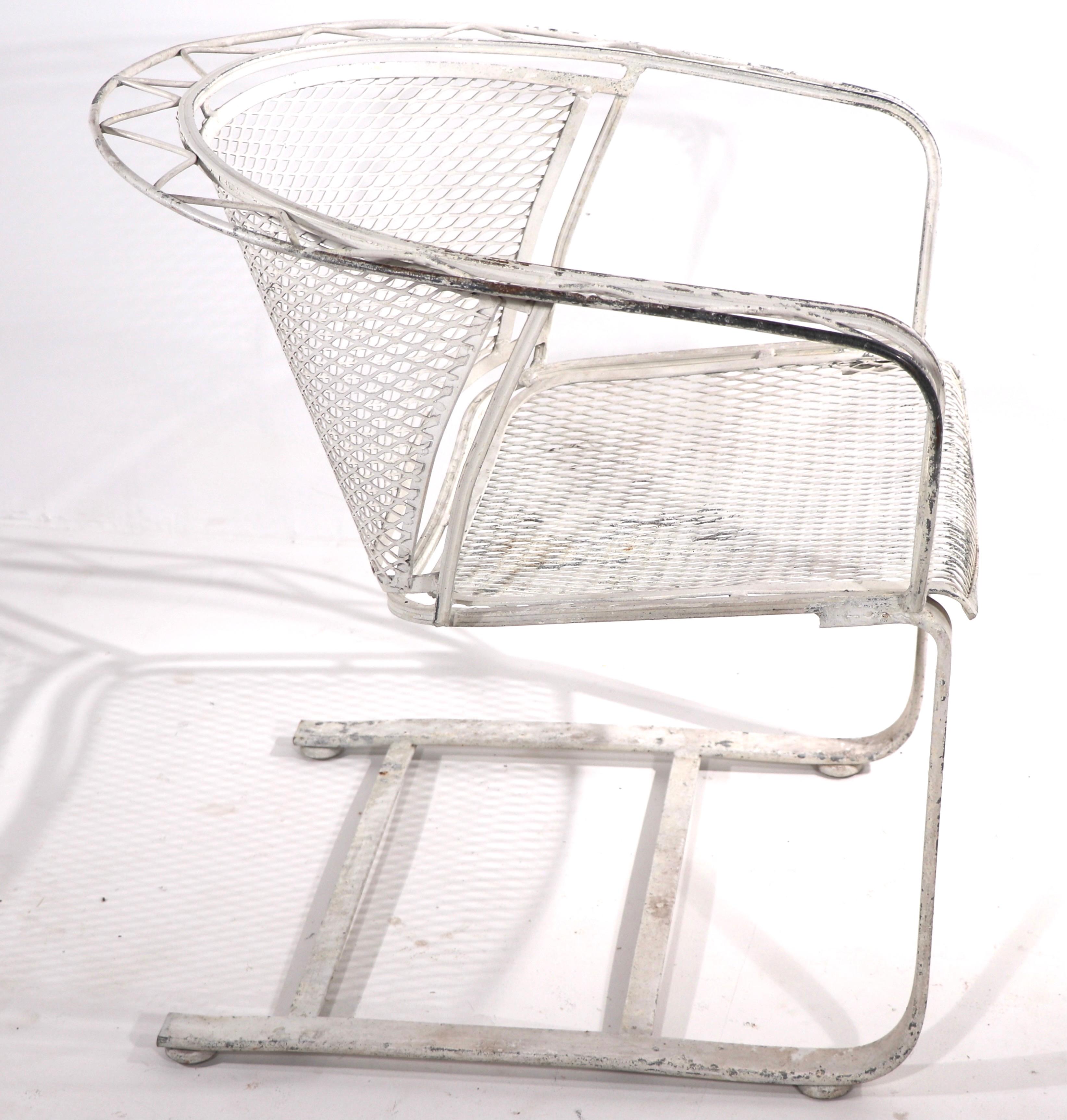 20th Century Cantilevered Salterini Lounge Patio Garden Chair