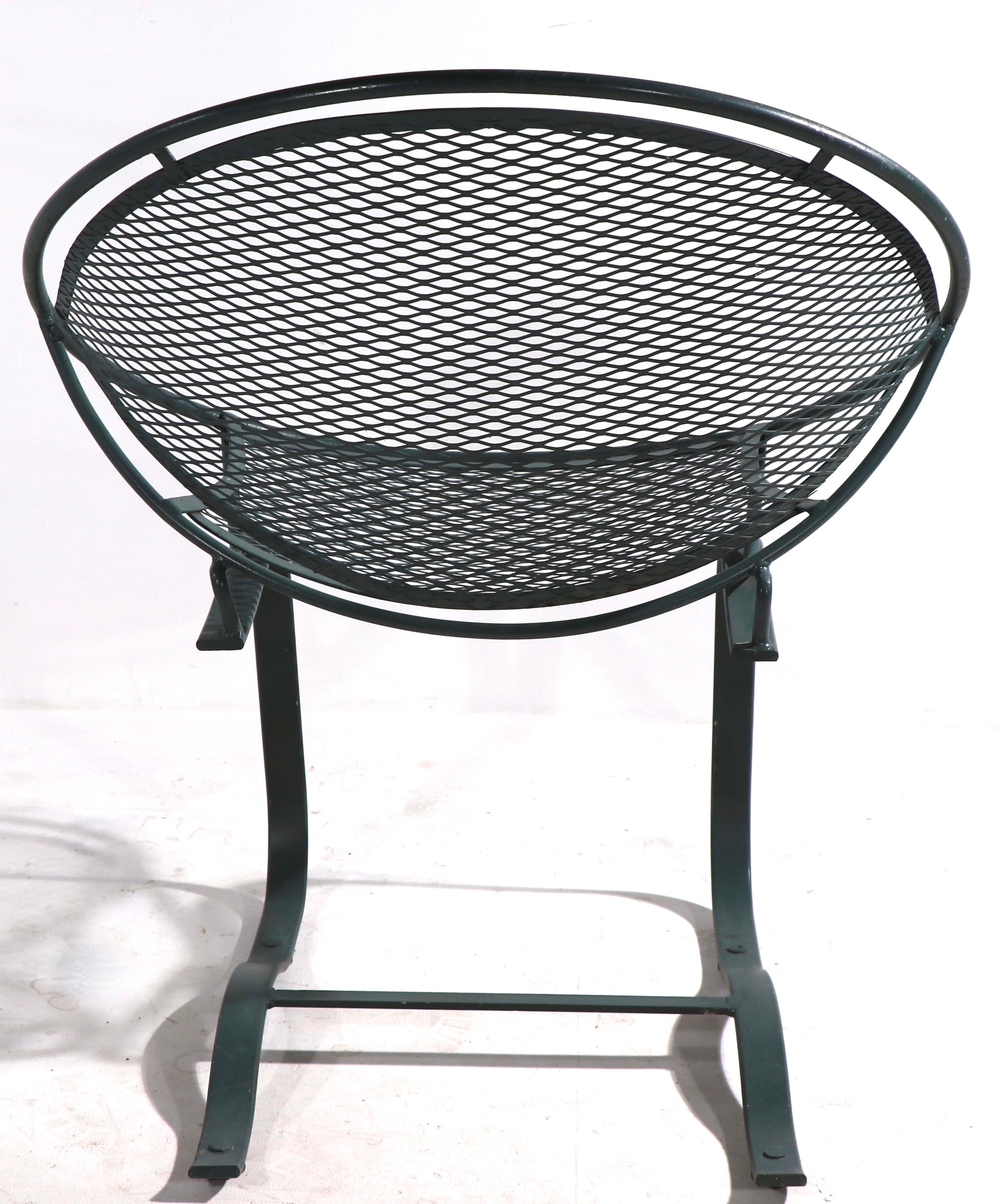 Wrought Iron  Cantilevered Salterini Radar Chair by Tempestini