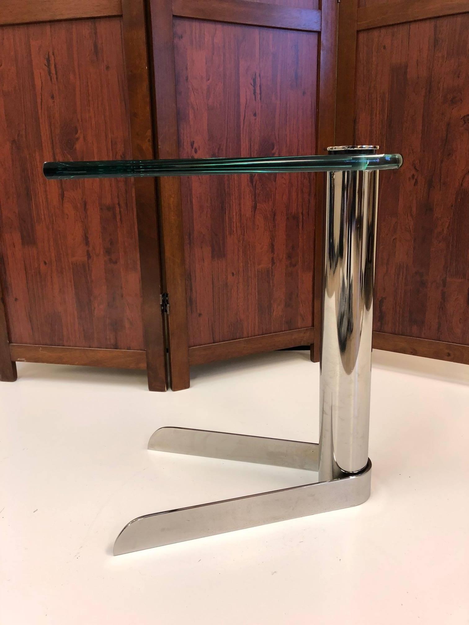 Mid-Century Modern Cantilevered Side Table For Sale