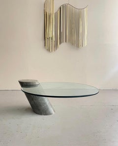 Cantilevered "Zephyr" Cocktail Table Designed By Wade Beam For Brueton
