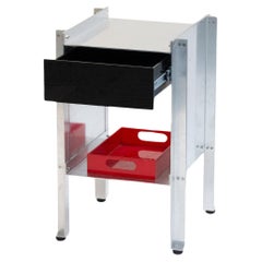 Unité de tiroirs CANTO minimale en aluminium anodisé brossé de Luiz Solano, Brésil 2023