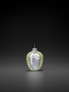 Canton Enamel Snuff Bottle, China, Qing Dynasty, 1644-1912