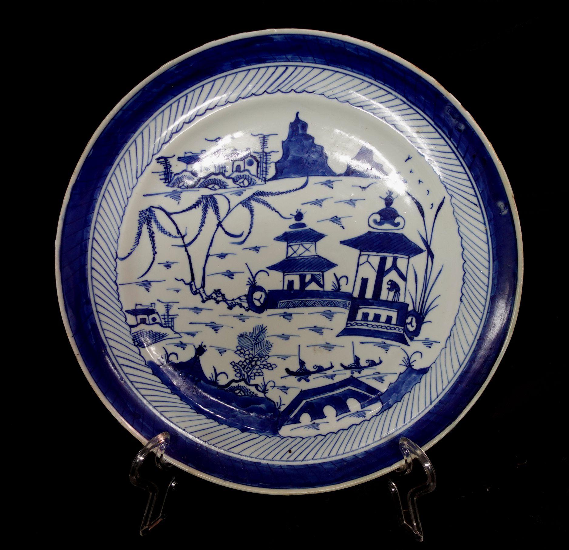 Canton Export porcelain charger, 19th century.
 