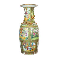 Canton Famille Rose Large Baluster Vase, Qing Dynasty, Ca. 1840