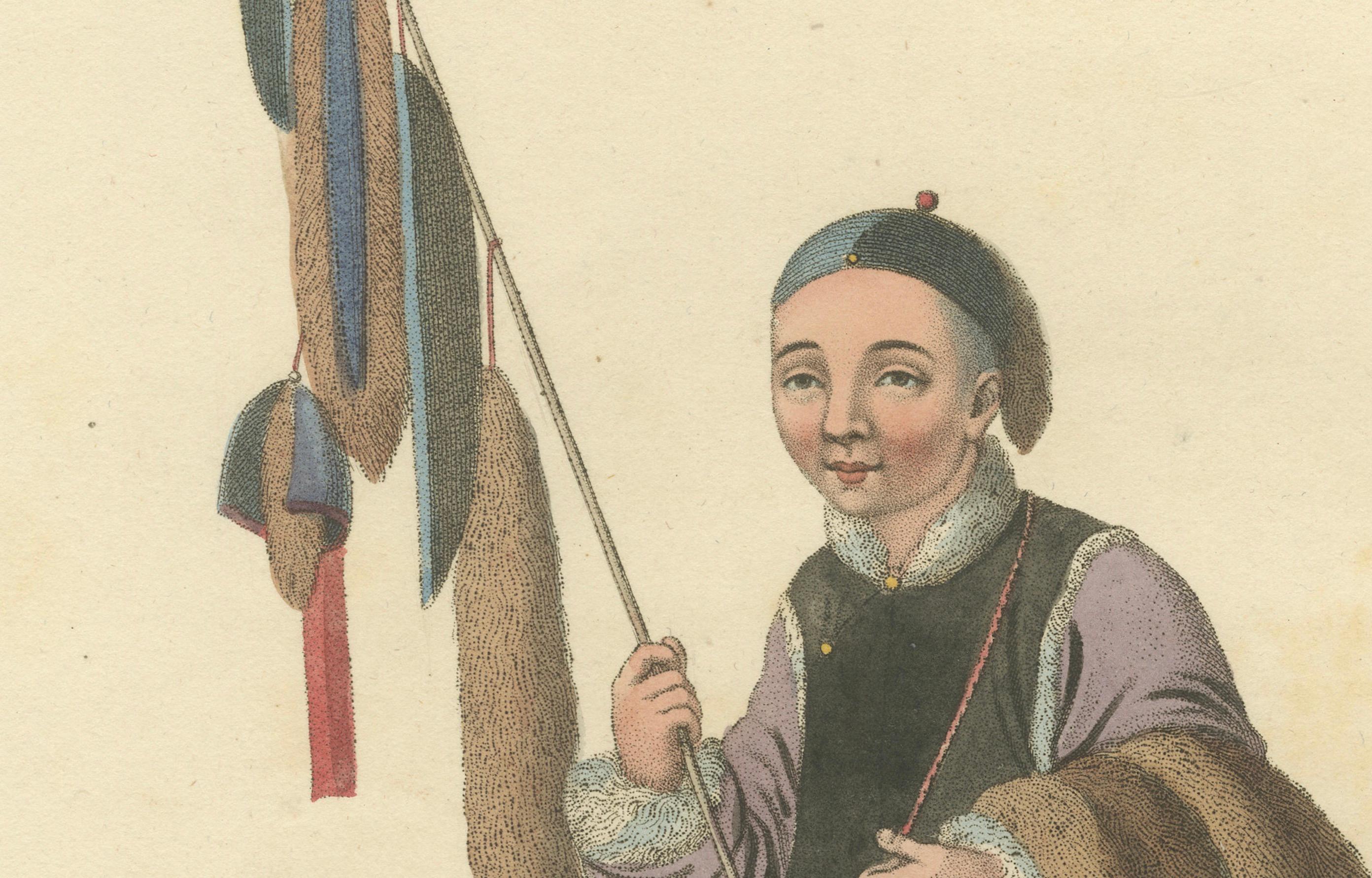 Late 18th Century Canton Fur Trader: A Vibrant 1799 Glimpse into China's Commerce For Sale