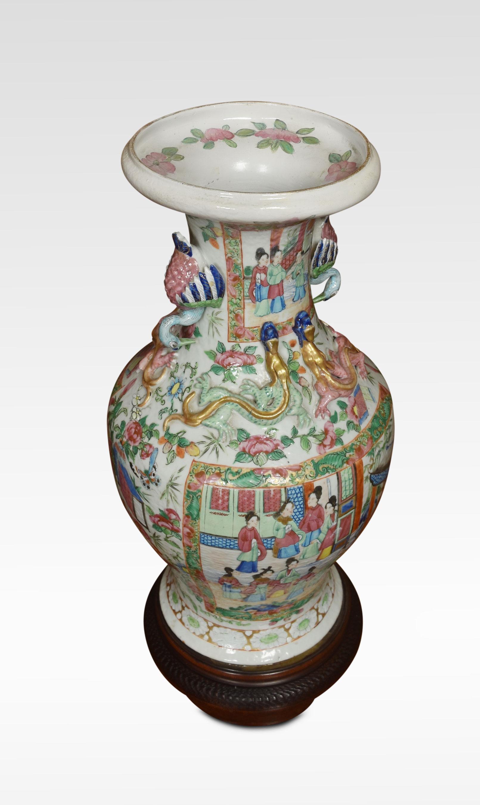 Porcelain Cantonese Famille Rose Vases For Sale