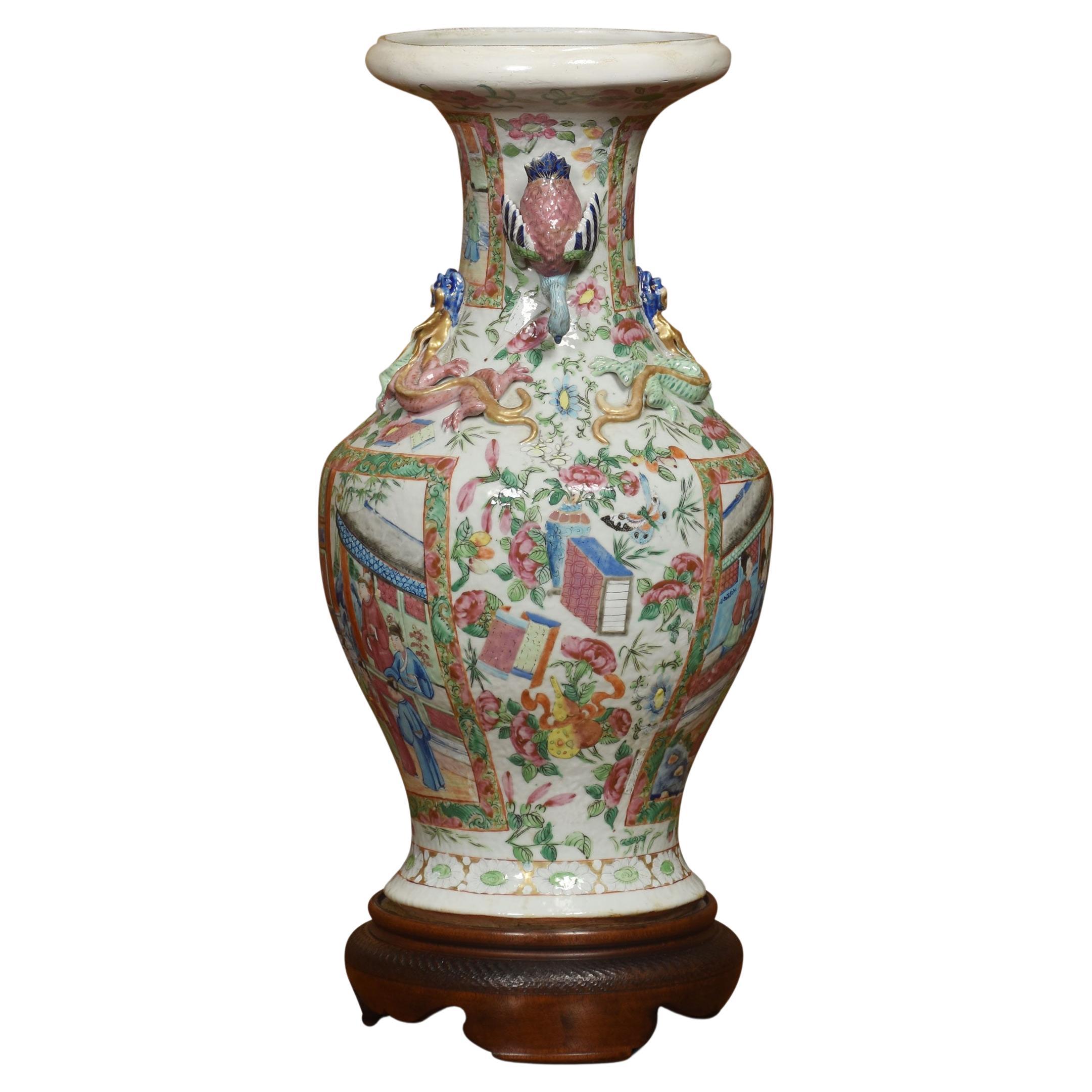 Cantonese Famille Rose Vases For Sale