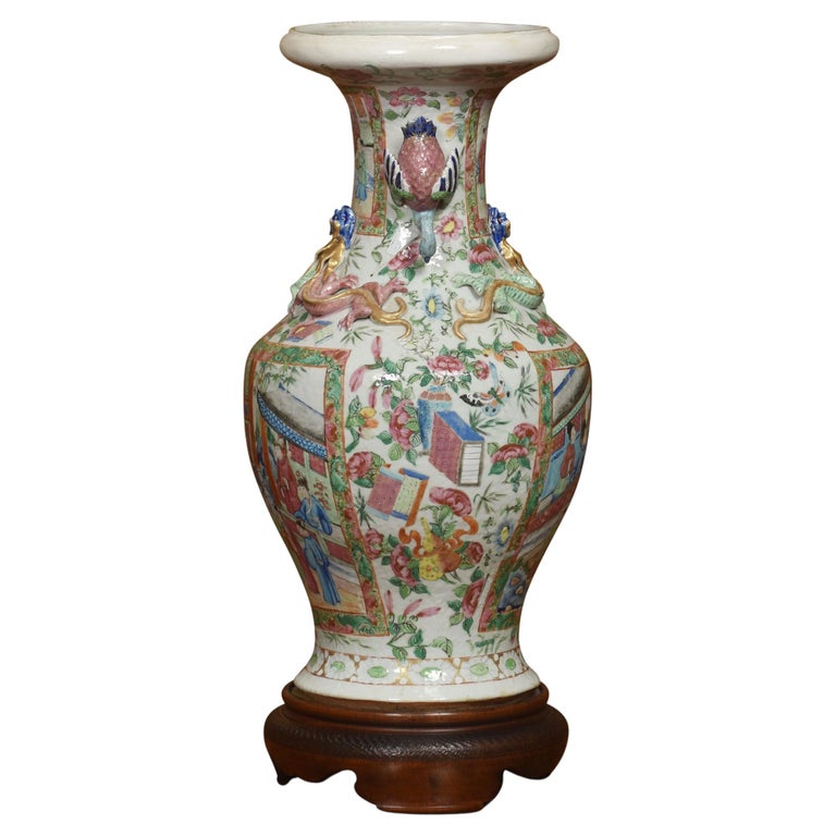 Cantonese Famille Rose Vases For Sale at 1stDibs