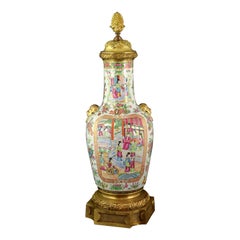 Cantonese Vase, Porcelain, Bronze, China, 19th Century