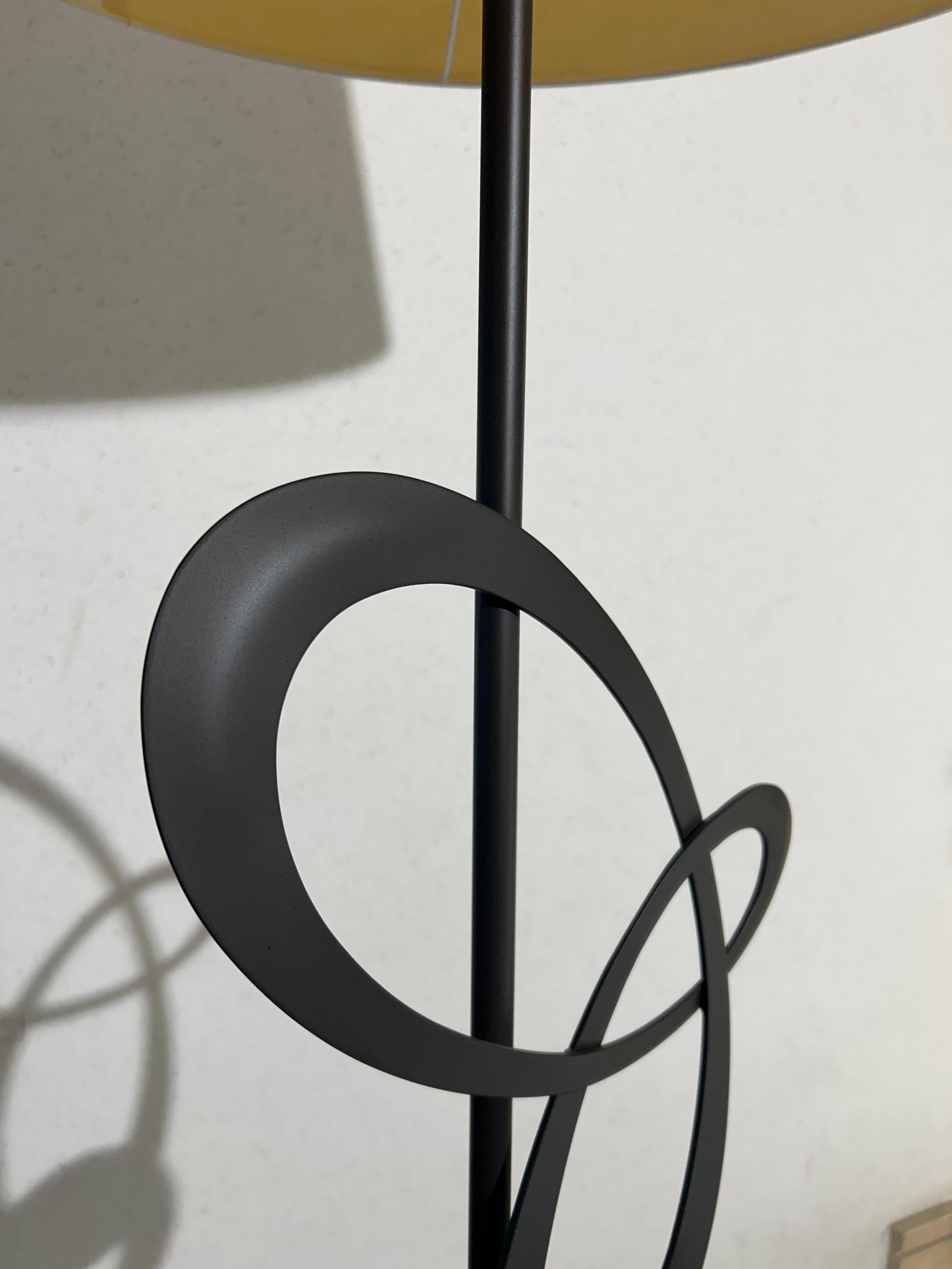 Tissu Lampadaire Cantori Decò - Design italien artisanal en Ferro Antico brun en vente