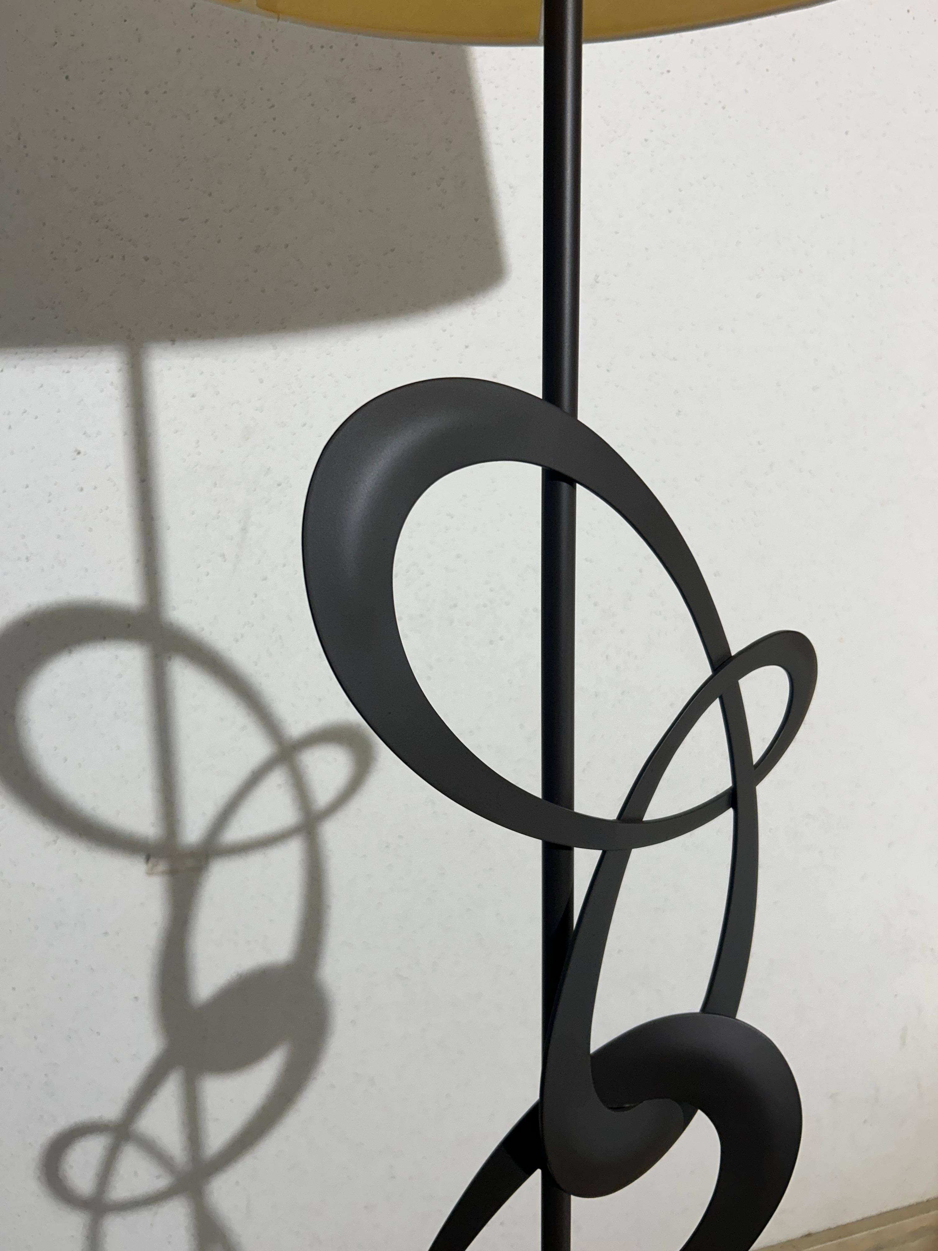 Lampadaire Cantori Decò - Design italien artisanal en Ferro Antico brun en vente 1