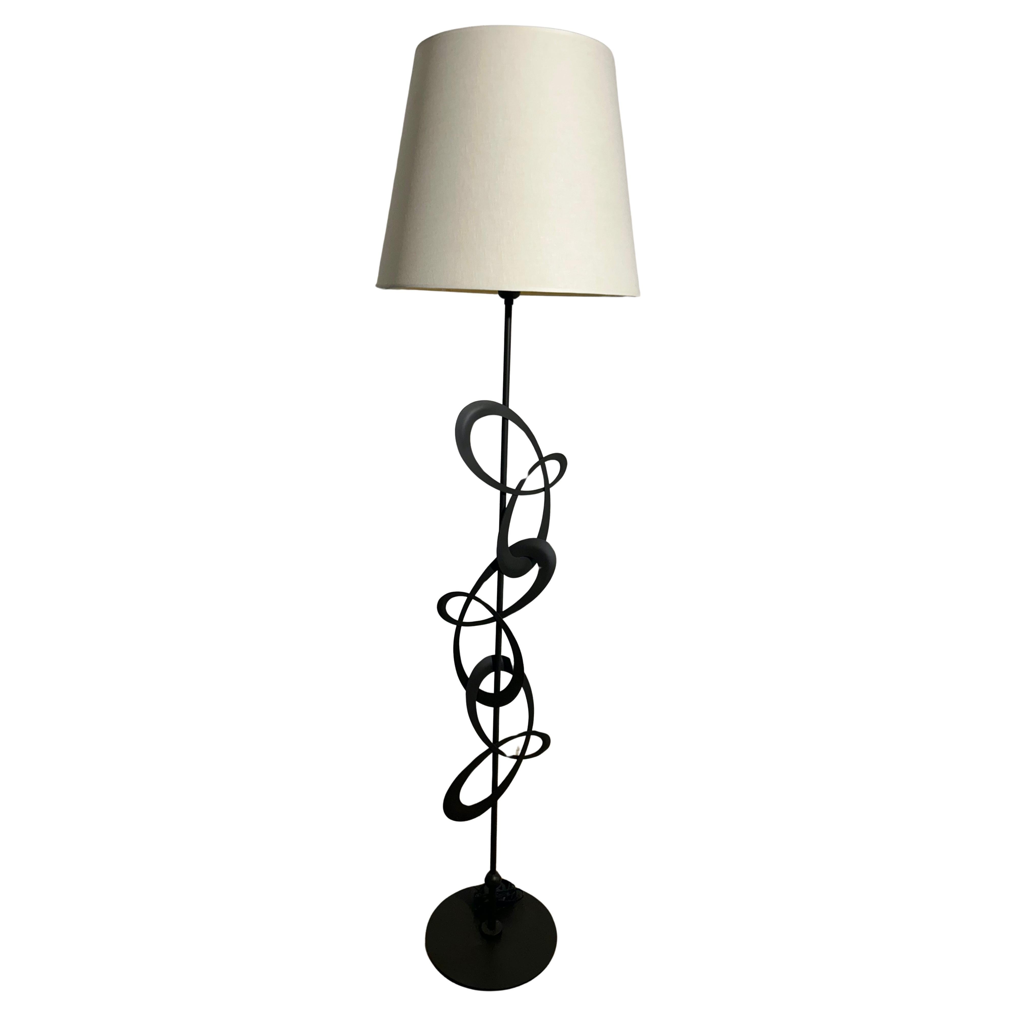 Lampadaire Cantori Decò - Design italien artisanal en Ferro Antico brun en vente